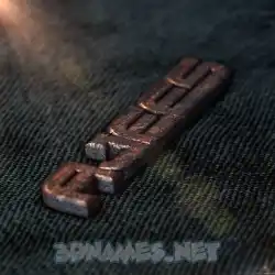 ajees in Rusty Metal style - 3D name wallpaper