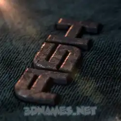 ash in Rusty Metal style - 3D name wallpaper