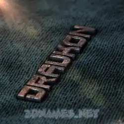 draukon in Rusty Metal style - 3D name wallpaper