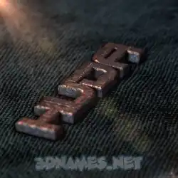 huda in Rusty Metal style - 3D name wallpaper