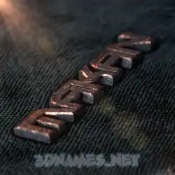 makan in Rusty Metal style - 3D name wallpaper