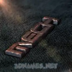 mech in Rusty Metal style - 3D name wallpaper
