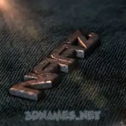 naaz in Rusty Metal style - 3D name wallpaper