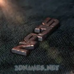 najis in Rusty Metal style - 3D name wallpaper
