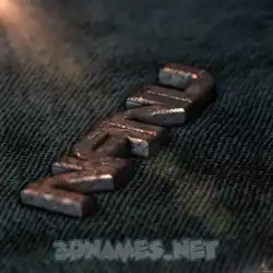 nanu in Rusty Metal style - 3D name wallpaper