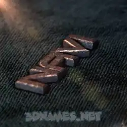 navi in Rusty Metal style - 3D name wallpaper