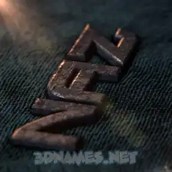 naz in Rusty Metal style - 3D name wallpaper