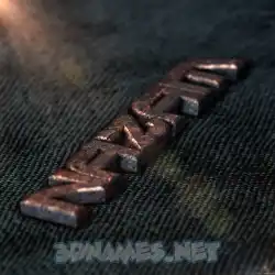 nazam in Rusty Metal style - 3D name wallpaper