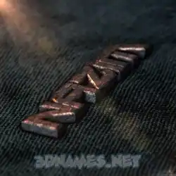 nazim in Rusty Metal style - 3D name wallpaper