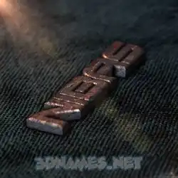 nibas in Rusty Metal style - 3D name wallpaper