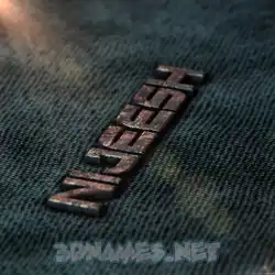 nijeesh in Rusty Metal style - 3D name wallpaper