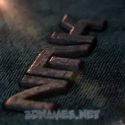 nmk in Rusty Metal style - 3D name wallpaper