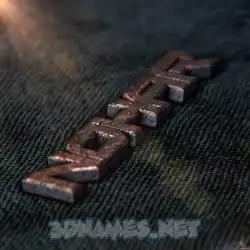 nohar in Rusty Metal style - 3D name wallpaper