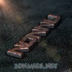 nonnu in Rusty Metal style - 3D name wallpaper