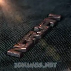 norjan in Rusty Metal style - 3D name wallpaper