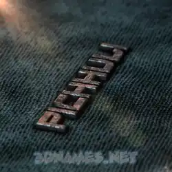 pichhuli in Rusty Metal style - 3D name wallpaper
