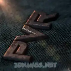 pvr in Rusty Metal style - 3D name wallpaper