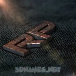 rp in Rusty Metal style - 3D name wallpaper