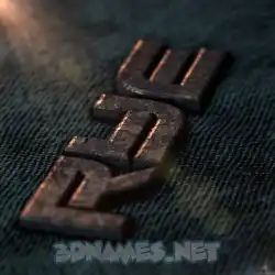 rye in Rusty Metal style - 3D name wallpaper