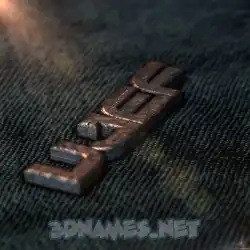 ujef in Rusty Metal style - 3D name wallpaper