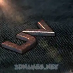 uv in Rusty Metal style - 3D name wallpaper
