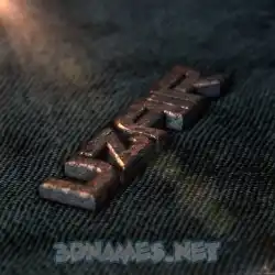 uzair in Rusty Metal style - 3D name wallpaper