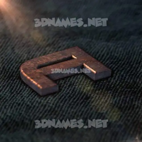 a in Rusty Metal style - 3D name wallpaper