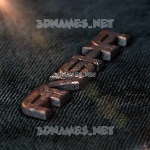 ansha in Rusty Metal style - 3D name wallpaper