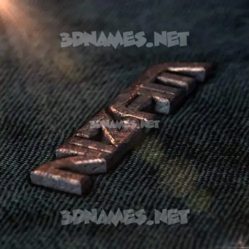 nizam in Rusty Metal style - 3D name wallpaper