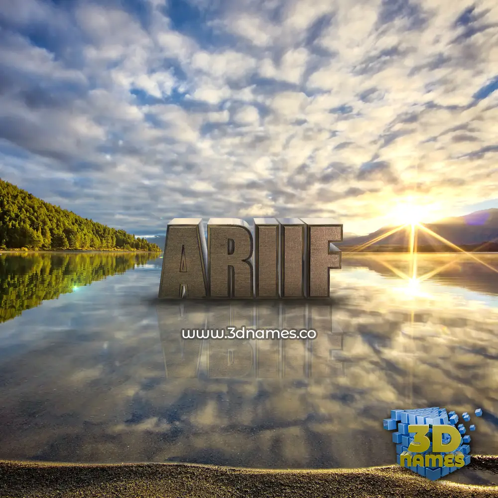 ariif in Morning Sunrise style - 3D name wallpaper ariif in Morning Sunrise style - 3D name wallpaper