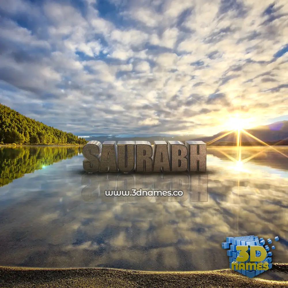 saurabh in Morning Sunrise style - 3D name wallpaper saurabh in Morning Sunrise style - 3D name wallpaper