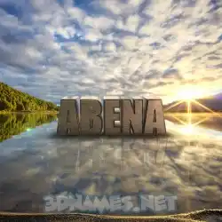abena in Morning Sunrise style - 3D name wallpaper
