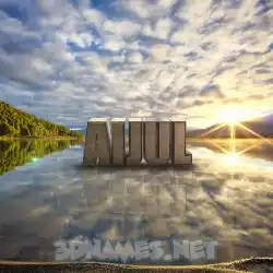 aijul in Morning Sunrise style - 3D name wallpaper