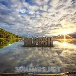 alpesh in Morning Sunrise style - 3D name wallpaper