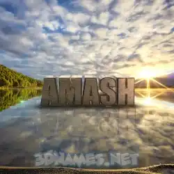 amash in Morning Sunrise style - 3D name wallpaper