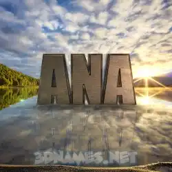 ana in Morning Sunrise style - 3D name wallpaper