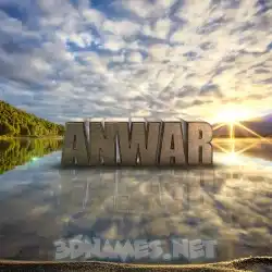 anwar in Morning Sunrise style - 3D name wallpaper