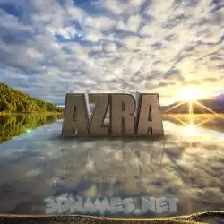 azra in Morning Sunrise style - 3D name wallpaper