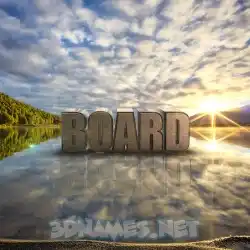 board in Morning Sunrise style - 3D name wallpaper