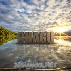 chagu in Morning Sunrise style - 3D name wallpaper