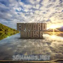 edward rouse in Morning Sunrise style - 3D name wallpaper