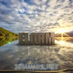 elorm in Morning Sunrise style - 3D name wallpaper