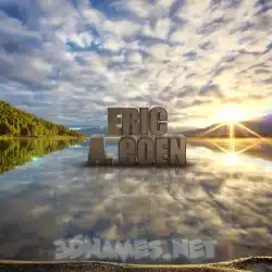 eric a. coen in Morning Sunrise style - 3D name wallpaper
