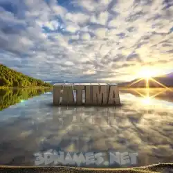 fatima in Morning Sunrise style - 3D name wallpaper