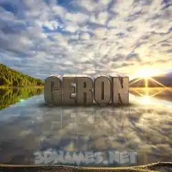 geron in Morning Sunrise style - 3D name wallpaper
