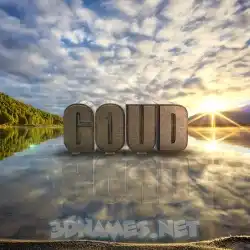 goud in Morning Sunrise style - 3D name wallpaper