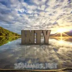 inty in Morning Sunrise style - 3D name wallpaper