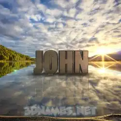 john in Morning Sunrise style - 3D name wallpaper