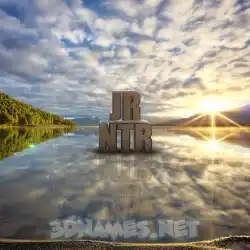 jr ntr in Morning Sunrise style - 3D name wallpaper