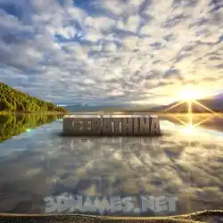keerathina in Morning Sunrise style - 3D name wallpaper